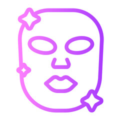facial mask gradient icon