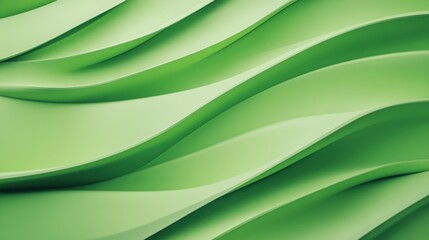 Fototapeta premium Wavy green pattern creates a soothing visual texture in a modern design environment, 3d illustration