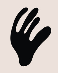 Black sea coral abstract silhouette art