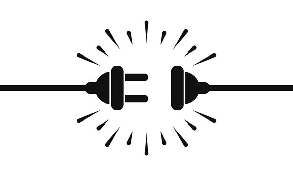 recommend clip art: Electric socket png with plug icon silhouette. Connection and disconnection concept. Concept of 404 error connection. Electric plug and outlet socket unplugged. Vector transparent background
                    