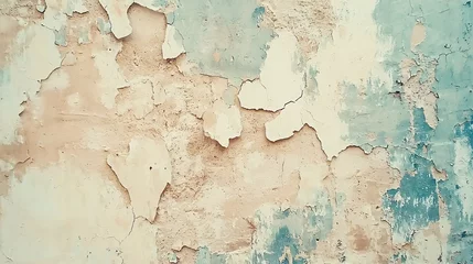 Wall murals Textured Wall with Decaying Plaster and Old Paint Giving an Abstract Aged and Weathered Look.