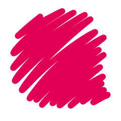 透明な背景に描かれたラフなマゼンタの手書きストローク | Rough Magenta Hand-Drawn Stroke on Transparent Background