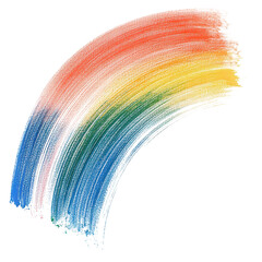 Obraz premium Rainbow Gradient Arc Design on transparent background.
