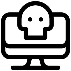 Scareware. Editable stroke vector icon.
