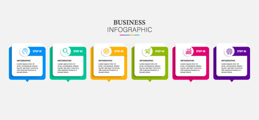 Infographics design template, Business concept with 6 steps