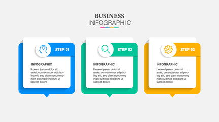 Infographics design template, Business concept with 3 steps