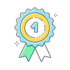 completion badge icon, completion badge vector illustration-simple illustration of completion badge, perfect for completion badge logos and icons