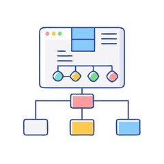 flowchart icon, flowchart vector illustration-simple illustration of flowchart, perfect for flowchart logos and icons