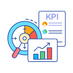 kpi key performance indicator icon, kpi key performance indicator vector illustration-simple illustration of kpi key performance indicator, perfect for kpi key performance indicator logos and icons