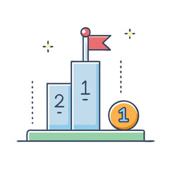 milestone icon, milestone vector illustration-simple illustration of milestone, perfect for milestone logos and icons