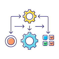 process icon, process vector illustration-simple illustration of process, perfect for process logos and icons