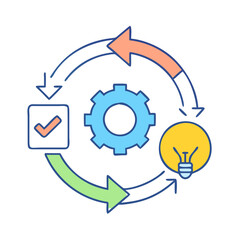 process icon, process vector illustration-simple illustration of process, perfect for process logos and icons