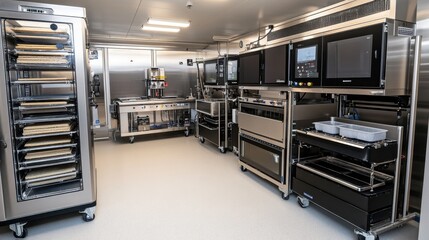 Fully automated food processing machinery used for producing and packaging high-demand food products