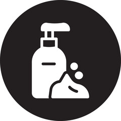 face cleanser glyph icon
