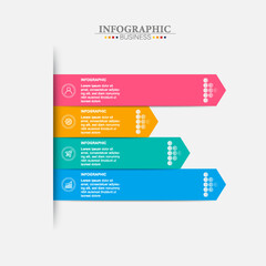 Infographic business presentation slide template with arrow diagram