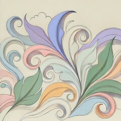 Art Nouveau Inspired Floral
