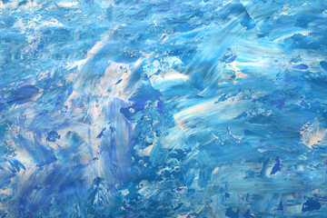 Naklejka premium art background in blue and white with brush strokes