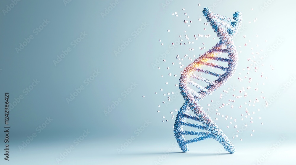 Poster Abstract 3D Model of a DNA Double Helix Disintegrating into Particles