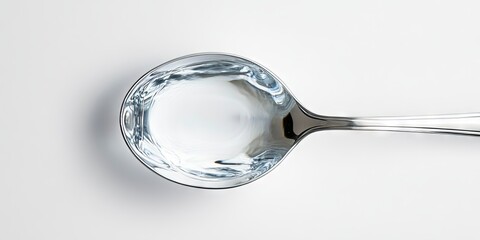 Water Droplets in a Silver Spoon: A Minimalist Still Life