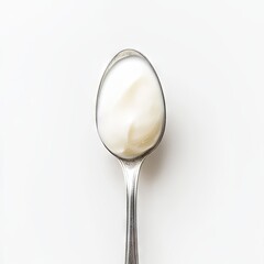 Spoonful of Creamy Yogurt - Fresh Dairy Product
