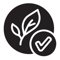 chemical free glyph icon