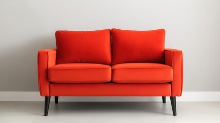 home decor minimalism with space-saving comfort. Slimline loveseat with ergonomic armrests and plush foam cushions, designed for small living rooms