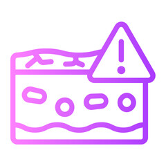 cracked skin gradient icon