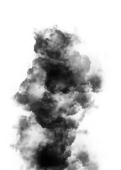 bad smoke pollution particle spreading on transparency background	