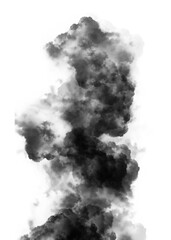 badly smoke pollution spreading on transparency background	