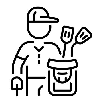 golfer with golf clubs in bag clip art preview
