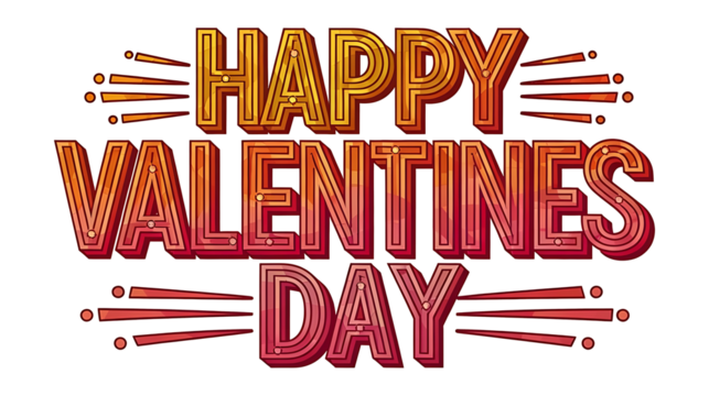 Celebrate Love with a Bold and Playful Valentine’s Day Vector Art Design in Bright Gradients