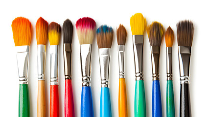 Fototapeta premium set of paint brushes on white background
