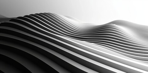 A sleek black horizontal line array forming a geometrical pattern in the background with selective focus