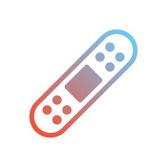 Gradient Bandage Icon for Medical Applications
