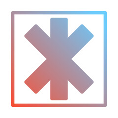 Fototapeta premium Emergency Medical Icon with Gradient Style