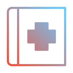 Medical Cross Symbol Icon with Gradient Style
