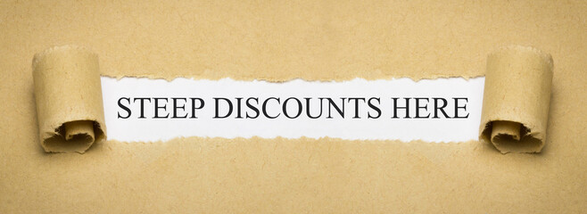 Steep Discounts Here