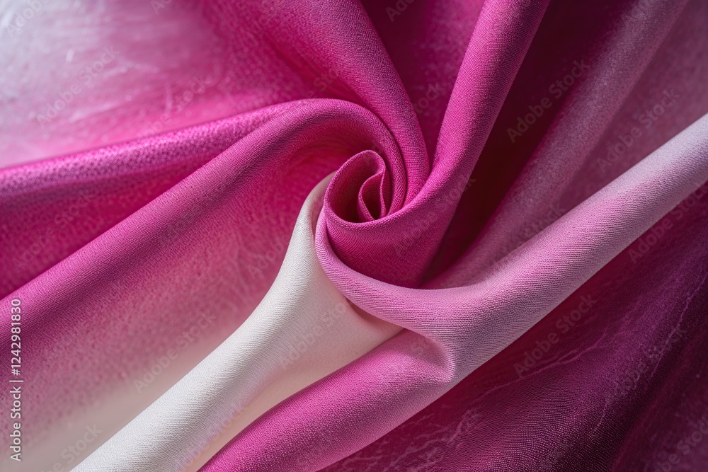 Poster vibrant fuchsia gradient fabric with subtle texture transitioning to gentle ivory for chic prints