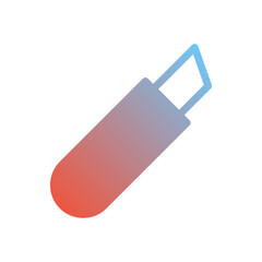 Stationery Cutter Tool Flat Design Illustration