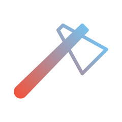 Axe Illustration with Gradient Style Design