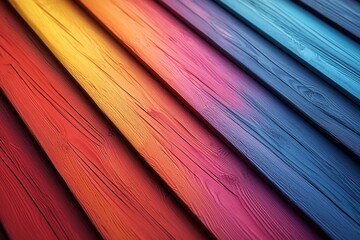 Horizontal stripes with a gradient transition from orange to a deep blue