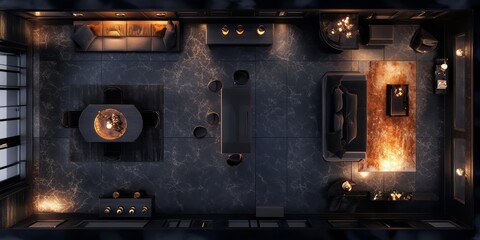 Luxurious Modern Apartment Interior Design Plan