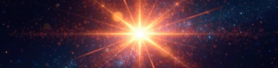 Obraz premium Intense white light rays radiate outward from central point, creating a starburst effect , design, art