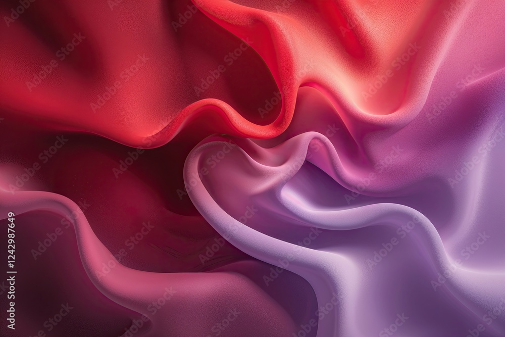 Poster Abstract Gradient Background of Fiery Red to Soft Lavender with Smooth Texture