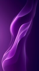Obraz premium An abstract depiction of swirling purple waves, creating a smooth and flowing pattern against a deep violet background, evoking a sense of calm and elegance.