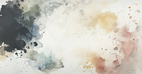 Abstract watercolor art background template. brown and beige watercolor backdrop empty space for text, banner, presentation or product display graphic design