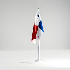 Panama national desktop flag 3d image