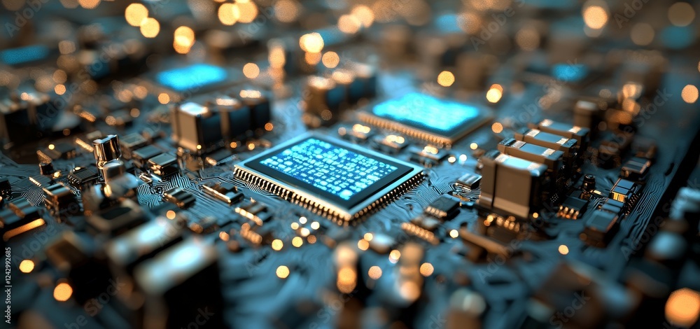 Poster represent the core of cyber security by illustrating a digital padlock that stands for data encrypti