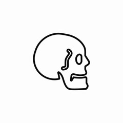 Human skull head icon vector sign