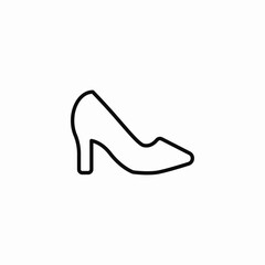 High heel shoe icon vector sign